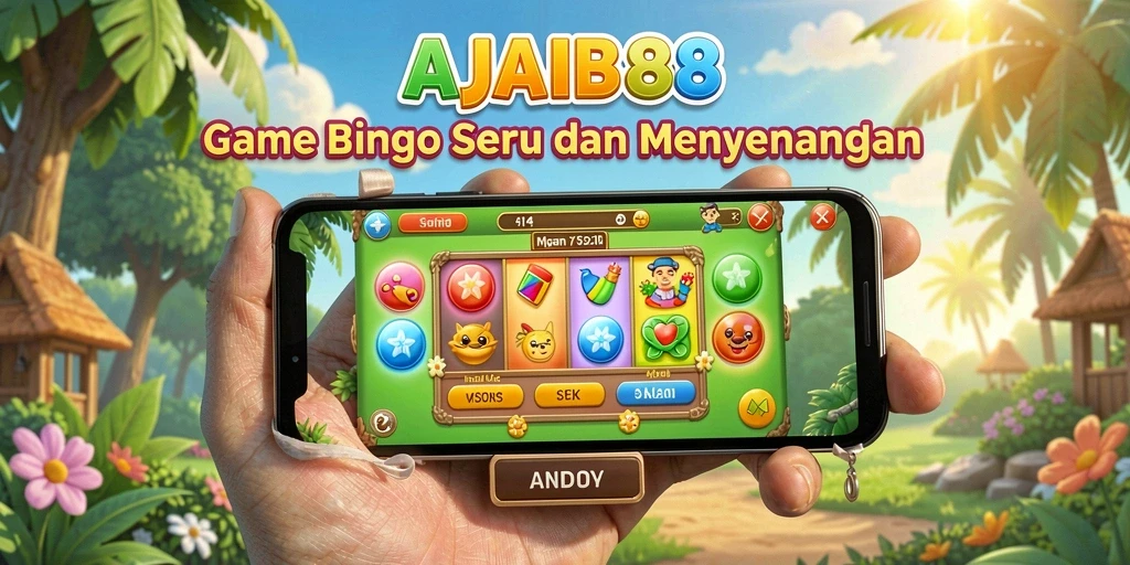Tampilan menarik dari gameplay Bingo di AJAIB88.