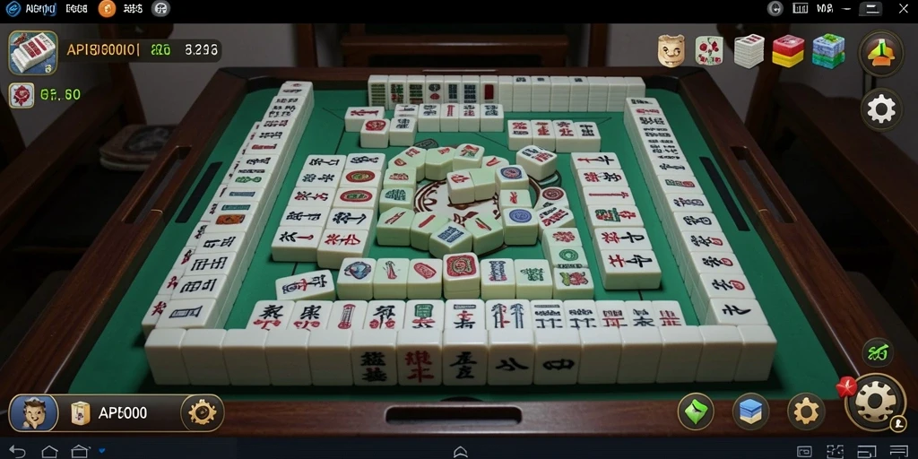Tampilan gameplay menarik dari API5000 yang penuh tantangan Mahjong.