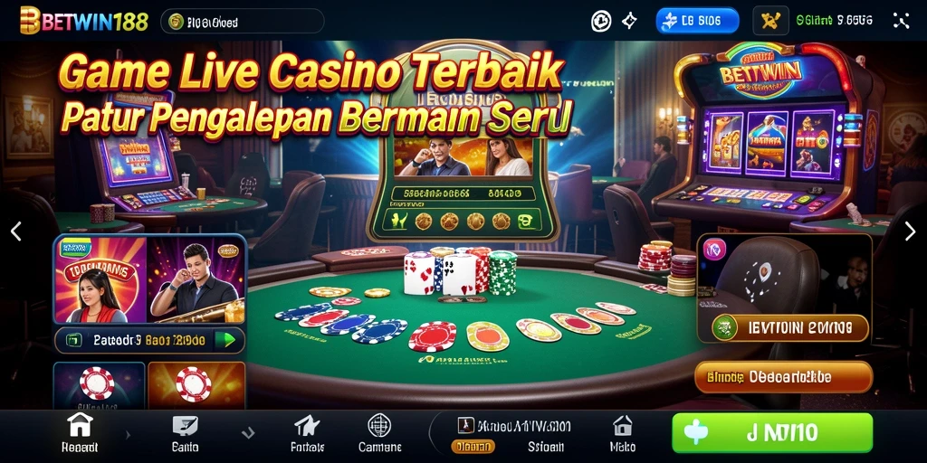 Tampilan menarik permainan Live Casino BETWIN188 dengan dealer profesional.
