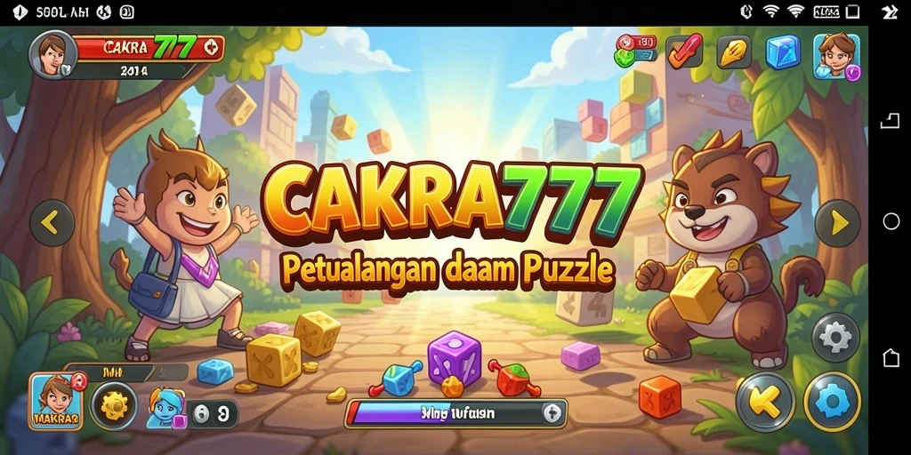 Tampilan gameplay CAKRA777 yang penuh warna dan menantang.