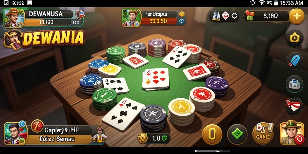 DEWANUSA menampilkan gameplay Gaple yang seru dan mengasyikkan.