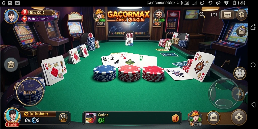 Tampilan gameplay GACORMAX yang menegangkan dalam permainan QiuQiu.