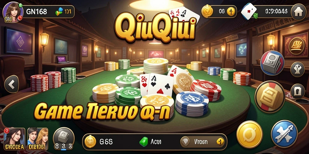 Tampilan gameplay seru di GN168 dengan taruhan QiuQiu menarik.