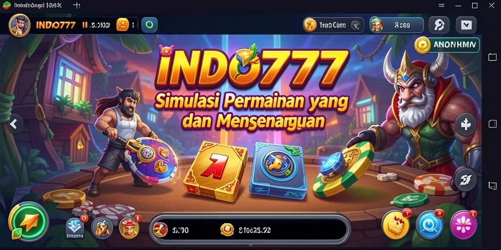 Screenshot menunjukkan gameplay menyenangkan INDO777 dengan karakter yang berinteraksi.