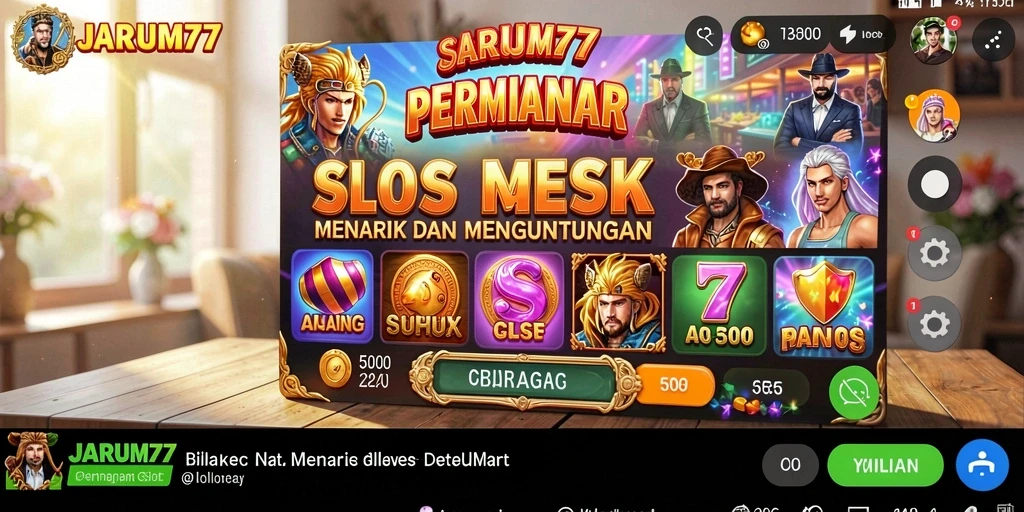 Screenshot gameplay <strong>JARUM77</strong> dengan tampilan simbol dan fitur menarik.