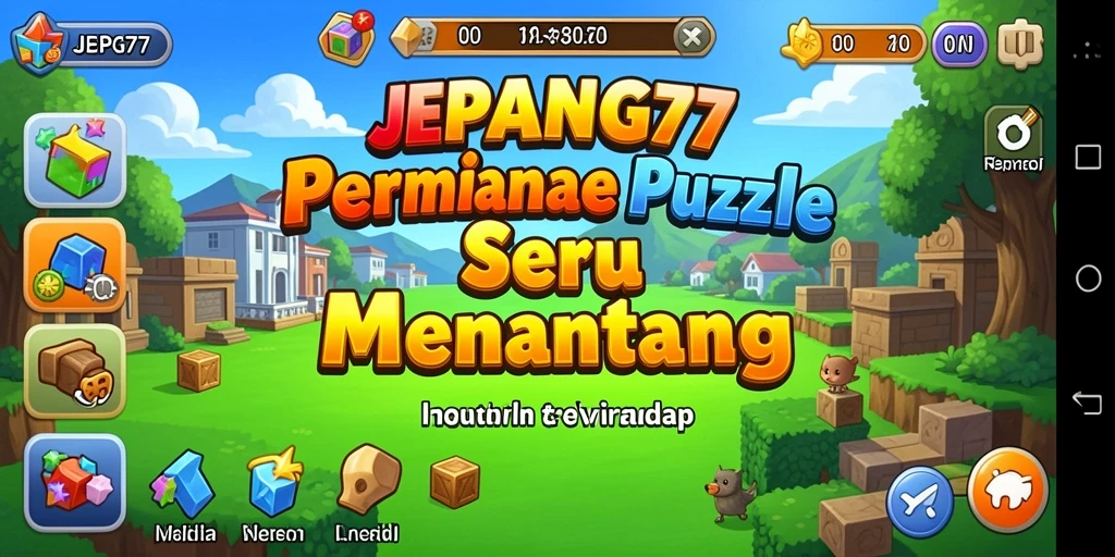 Screenshot utama JEPANG77 yang menampilkan gameplay Puzzle yang seru.