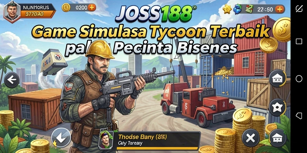 Screenshot gameplay JOSS188 yang menunjukkan aksi membangun bisnis Tycoon.