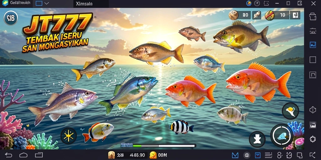 Tampilan menarik dari gameplay Tembak Ikan JT777.
