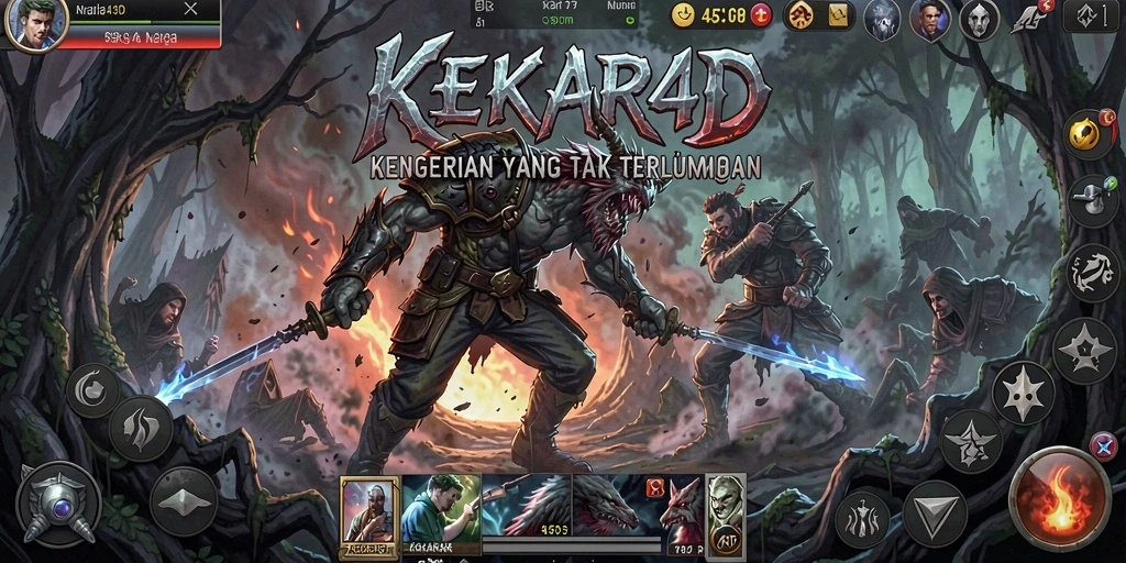 Screenshot gameplay menunjukkan momen menegangkan di dalam KEKAR4D.