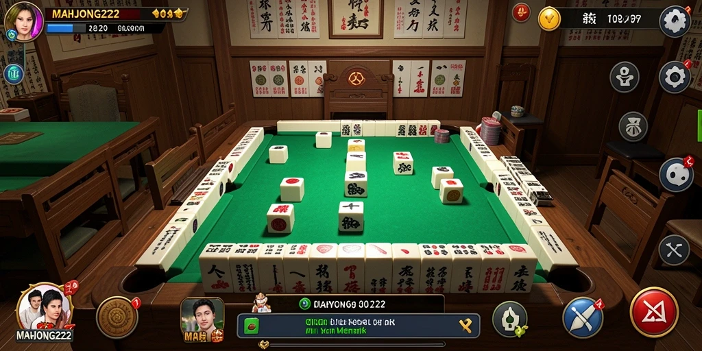 Screenshot gameplay QiuQiu dari MAHJONG222 yang menarik.
