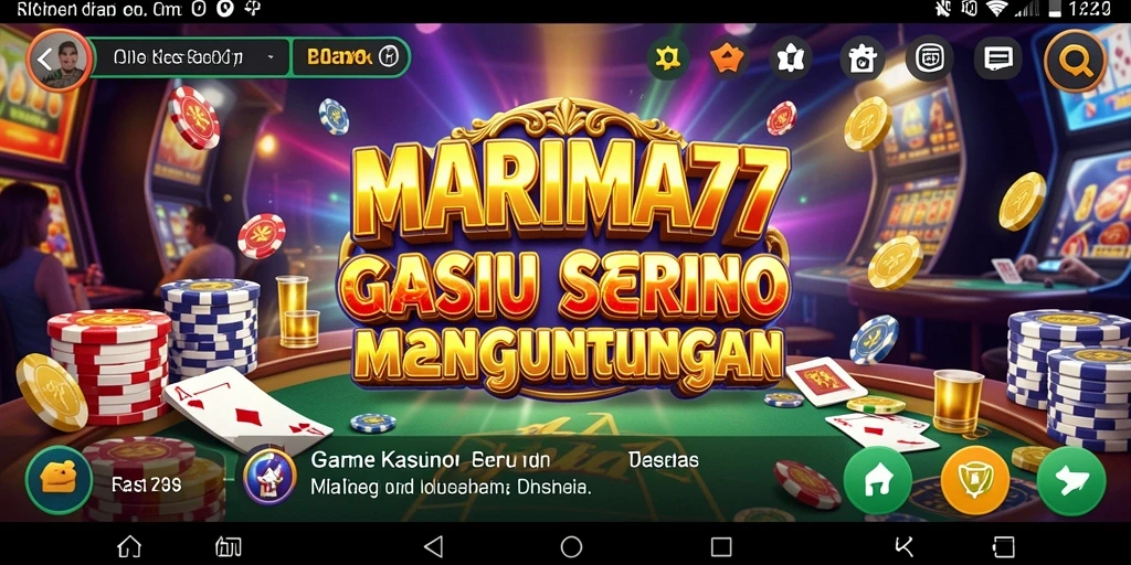 Tampilan gameplay seru dari aplikasi Kasino MARIMA77.