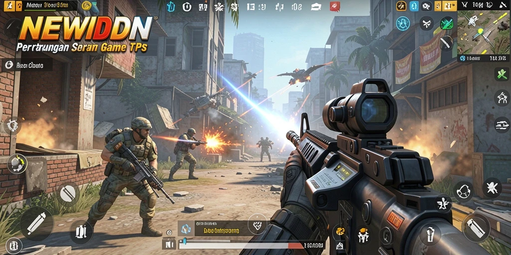 Gameplay seru dalam pertarungan TPS yang mendebarkan.
