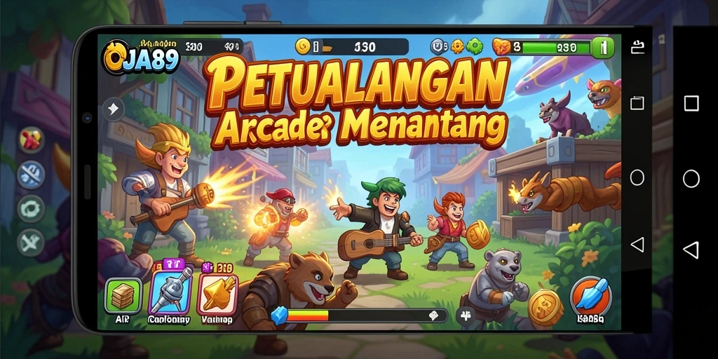 Tangkapan layar OJA89 menampilkan momen seru dalam gameplay Arcade.