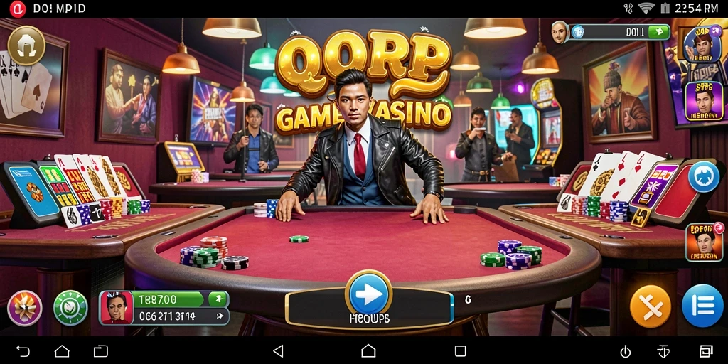 Tampilan gameplay QQRP dengan aksi seru di dalam permainan Kasino.