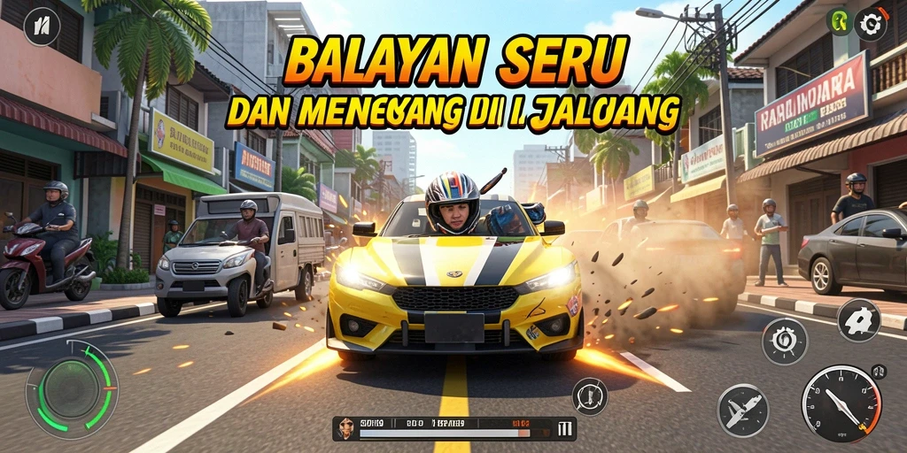 Screenshot menampilkan gameplay seru balapan di RPYYY.