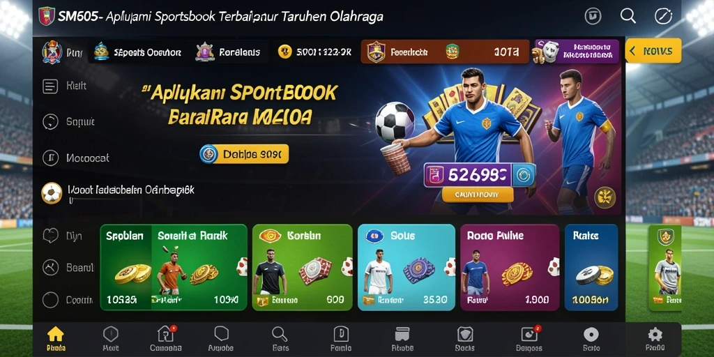 Gameplay SM605 menampilkan berbagai pilihan taruhan olahraga yang menarik.