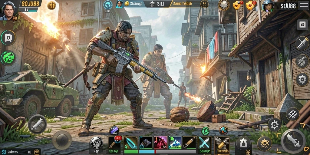 Screenshot gameplay SOJU88 menampilkan aksi strategi yang mendebarkan.