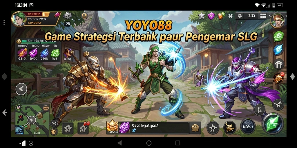 Tampilan layar permainan strategi dari YOYO88.