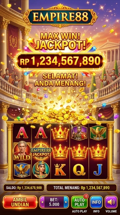 Tampilan utama aplikasi empire88 yang menarik.